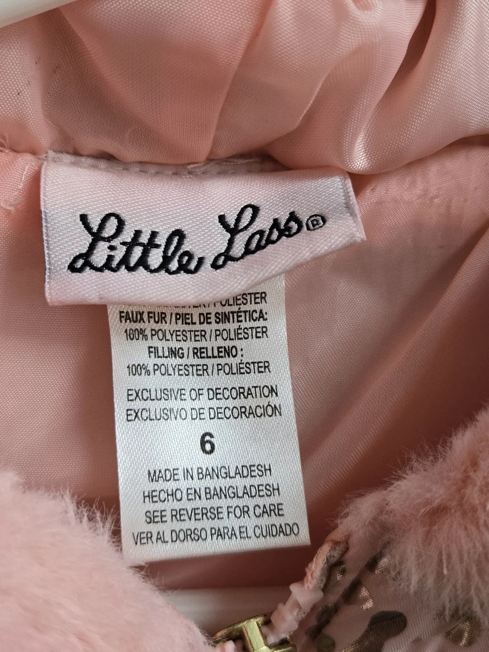 LITTLE LASS PUFFER VESTw/Fsux Fur